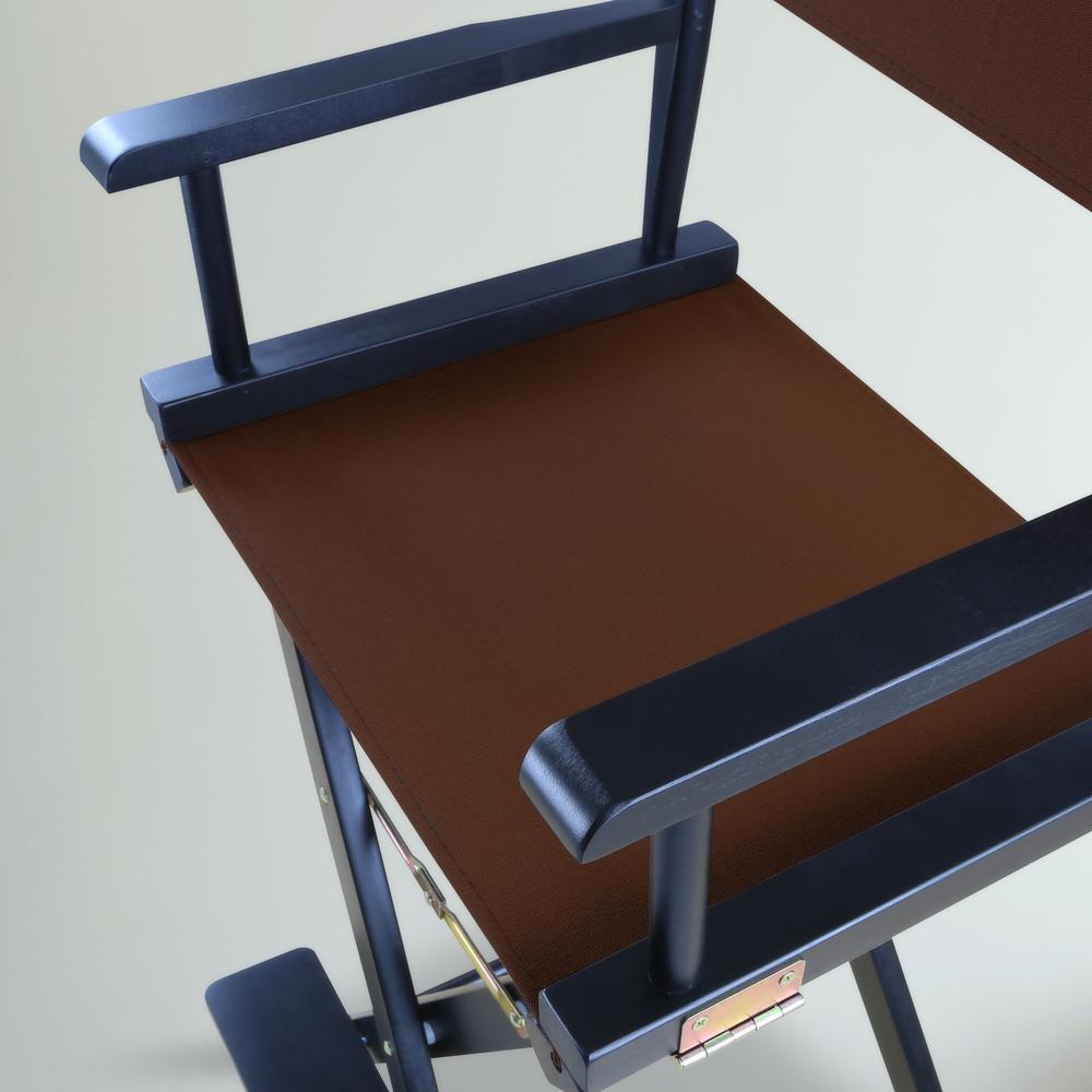 30" Director's Chair Black Frame-Brown Canvas. Picture 11