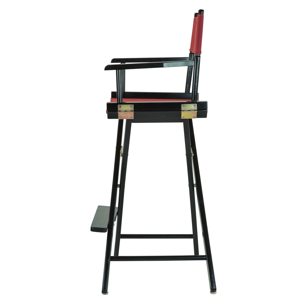 30" Director's Chair Black Frame-Burgundy Canvas. Picture 3