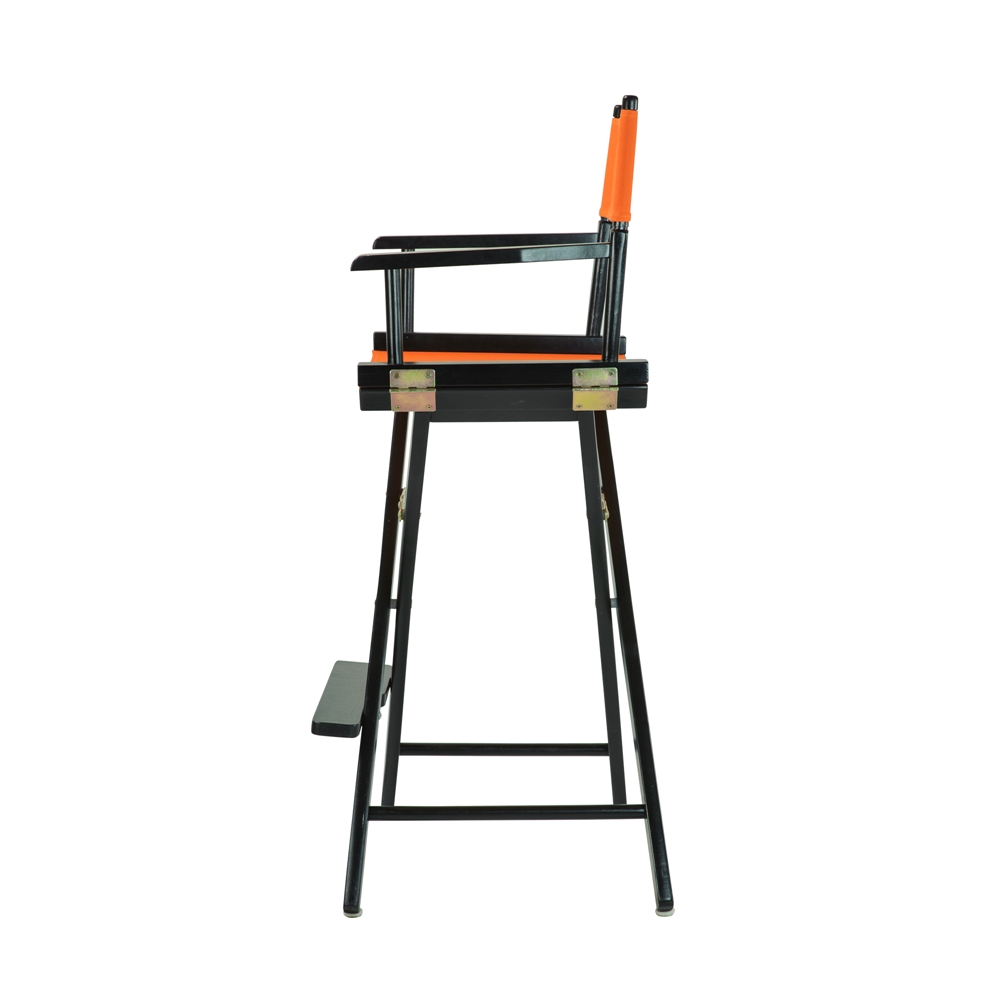 30" Director's Chair Black Frame-Tangerine Canvas. Picture 3
