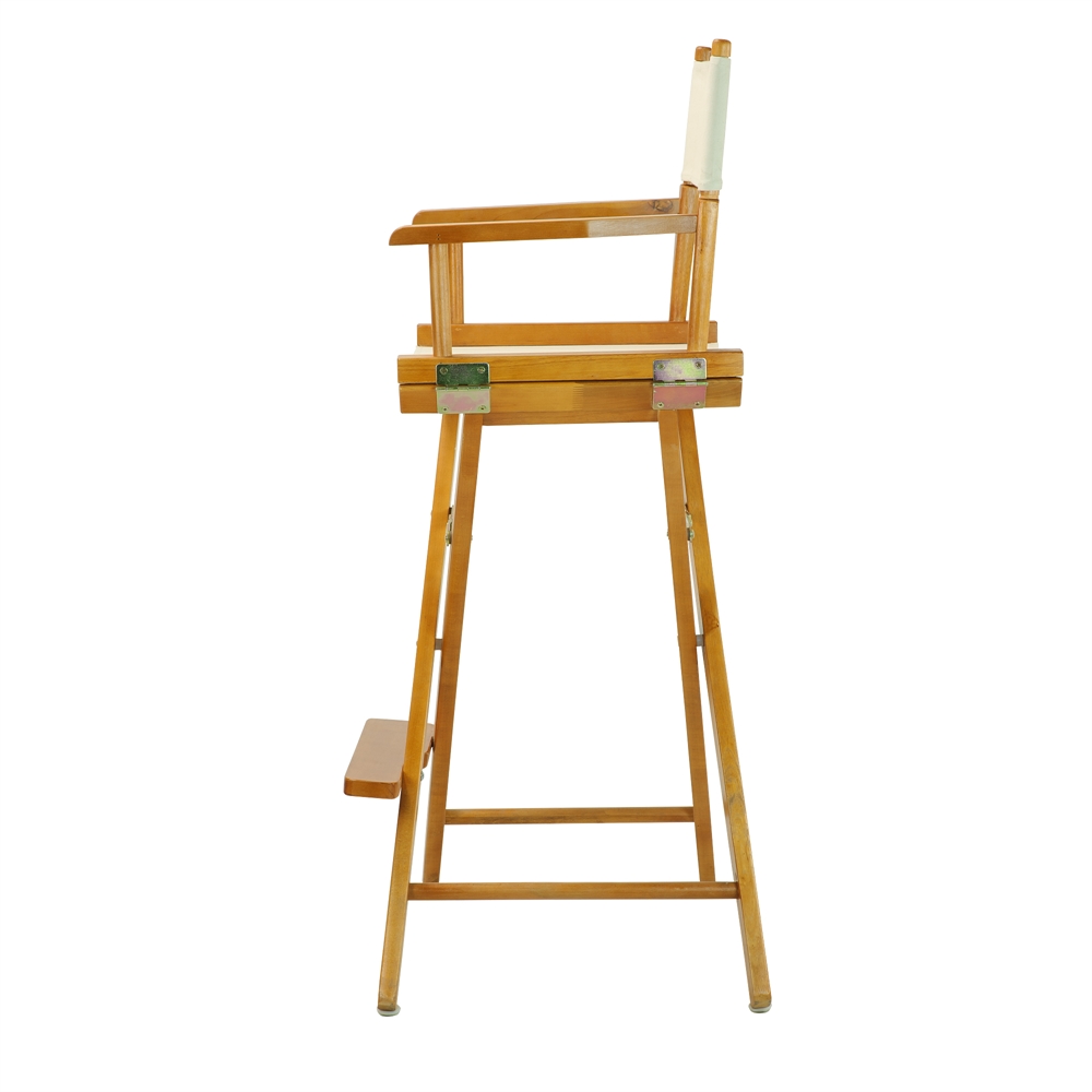 30" Director's Chair Honey Oak Frame-Natural/Wheat Canvas. Picture 3