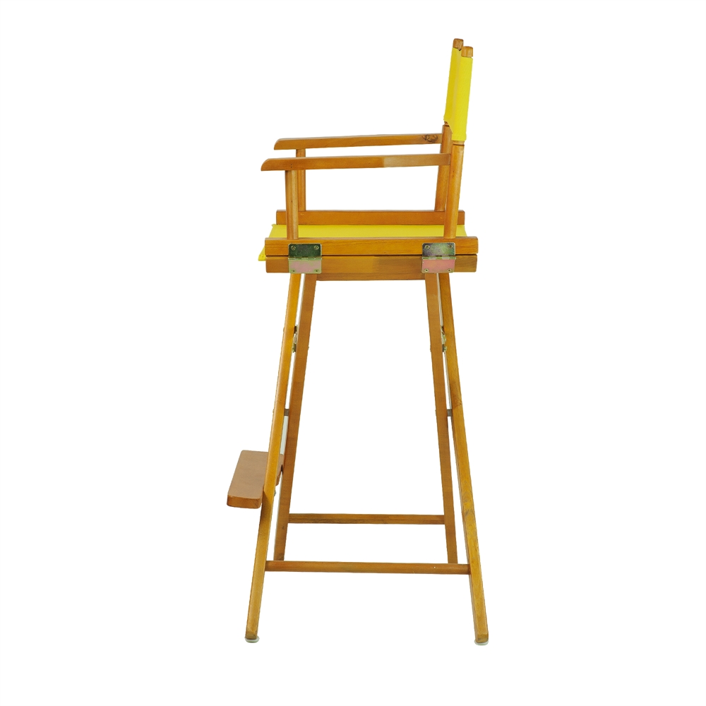 30" Director's Chair Honey Oak Frame-Yellow Canvas. Picture 3