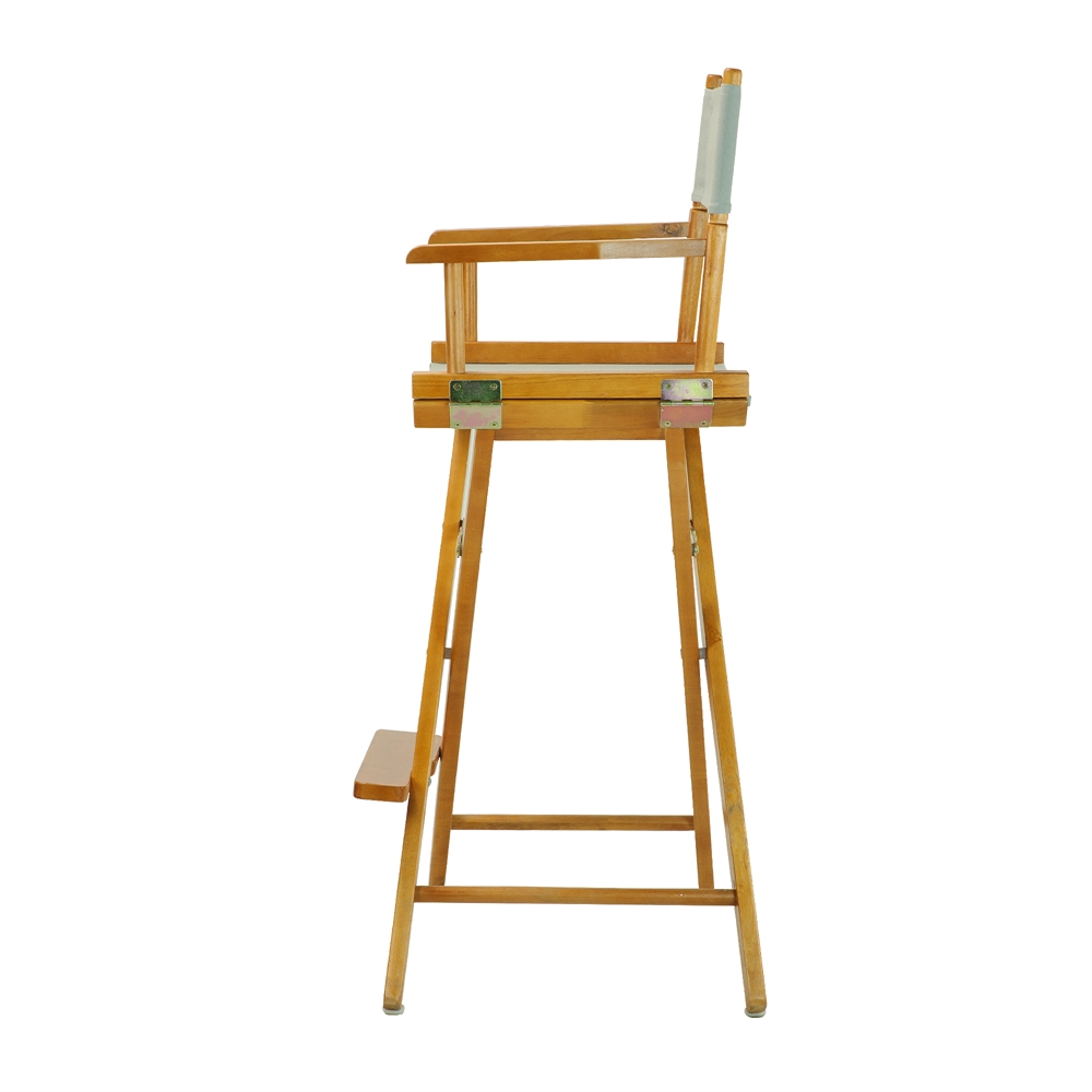 30" Director's Chair Honey Oak Frame-Gray Canvas. Picture 3