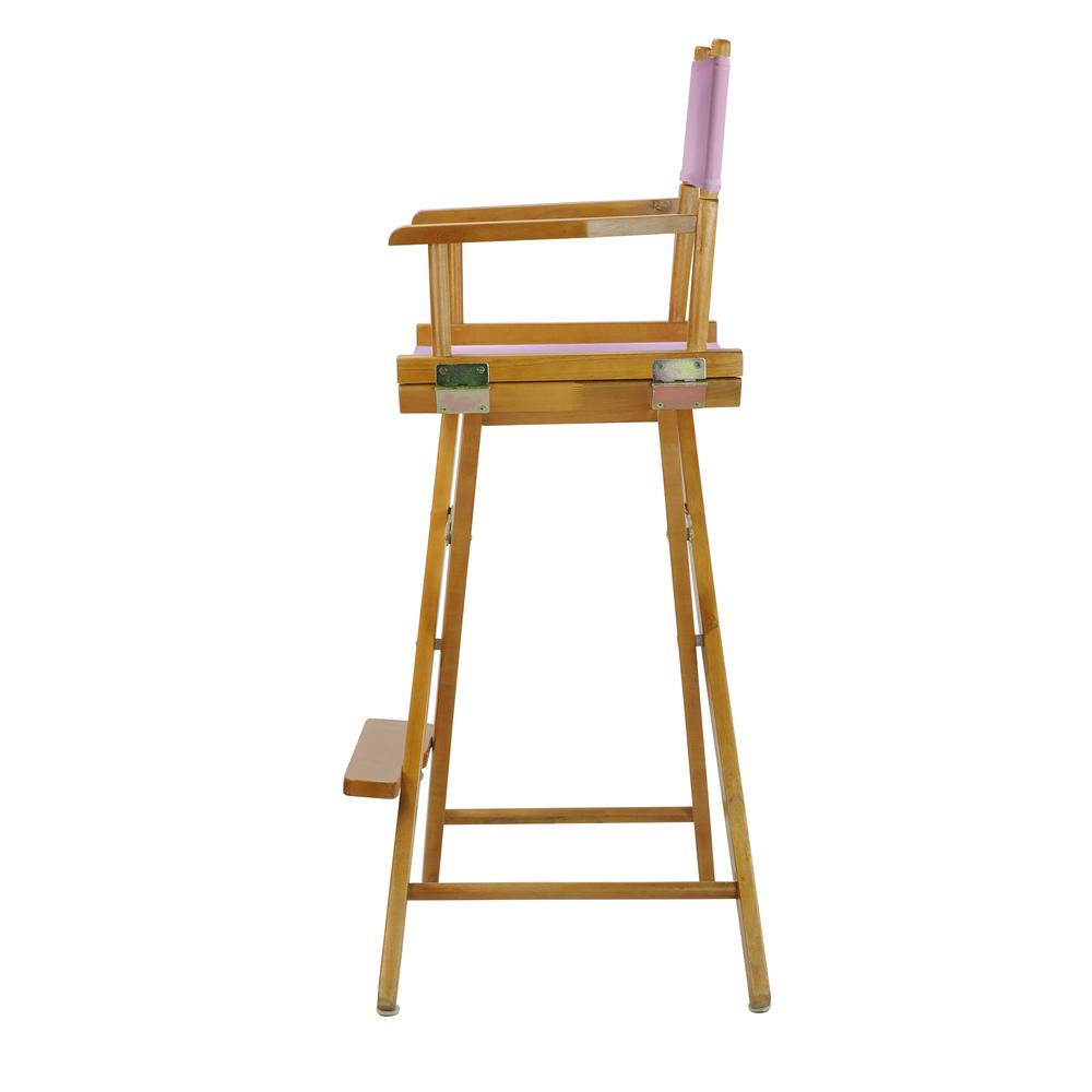30" Director's Chair Honey Oak Frame-Pink Canvas. Picture 2