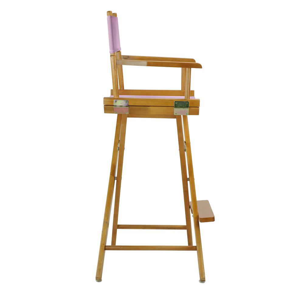 30" Director's Chair Honey Oak Frame-Pink Canvas. Picture 3