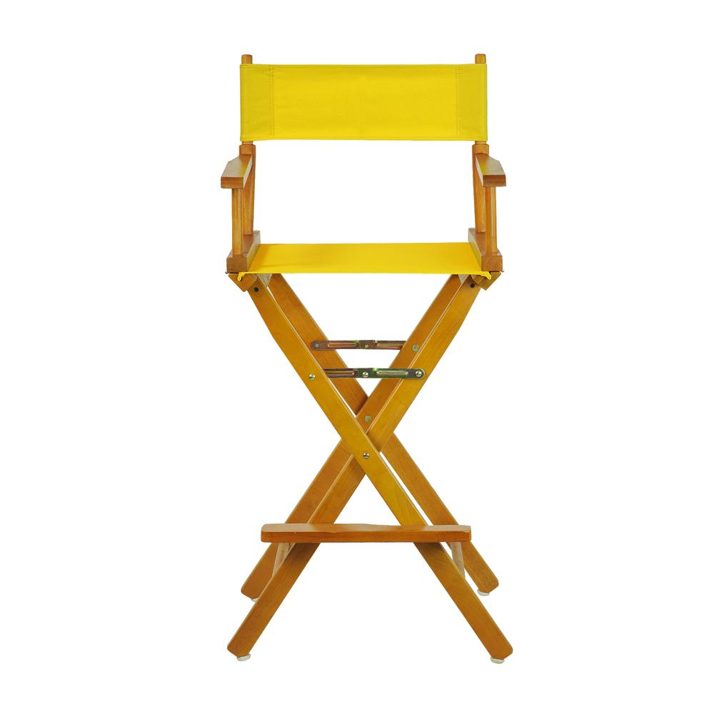 30" Director's Chair Honey Oak Frame-Gold Canvas. Picture 1