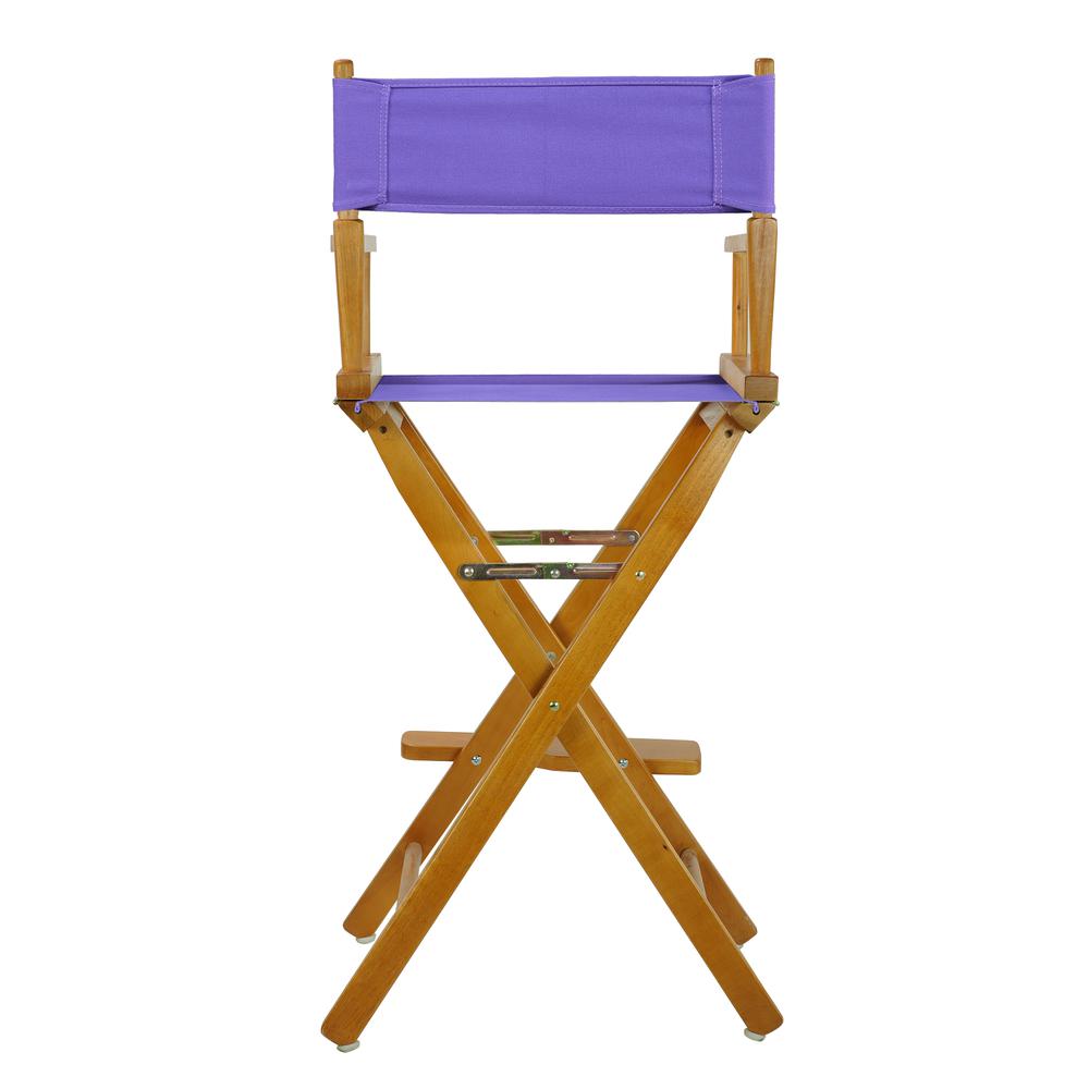 30" Director's Chair Honey Oak Frame-Purple Canvas. Picture 4