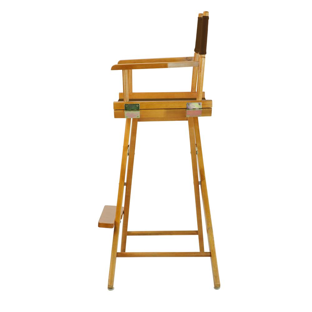 30" Director's Chair Honey Oak Frame-Brown Canvas. Picture 2