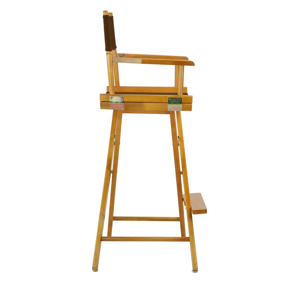 30" Director's Chair Honey Oak Frame-Brown Canvas. Picture 3