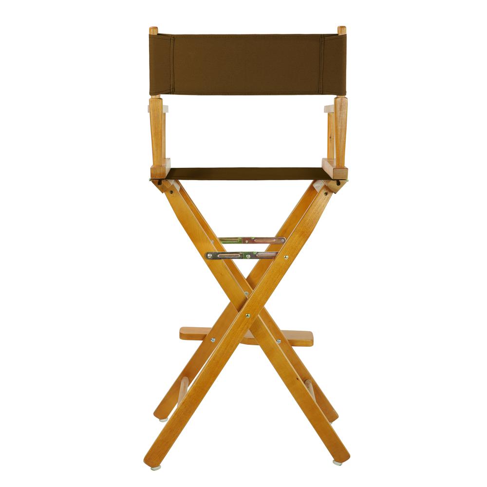 30" Director's Chair Honey Oak Frame-Brown Canvas. Picture 4