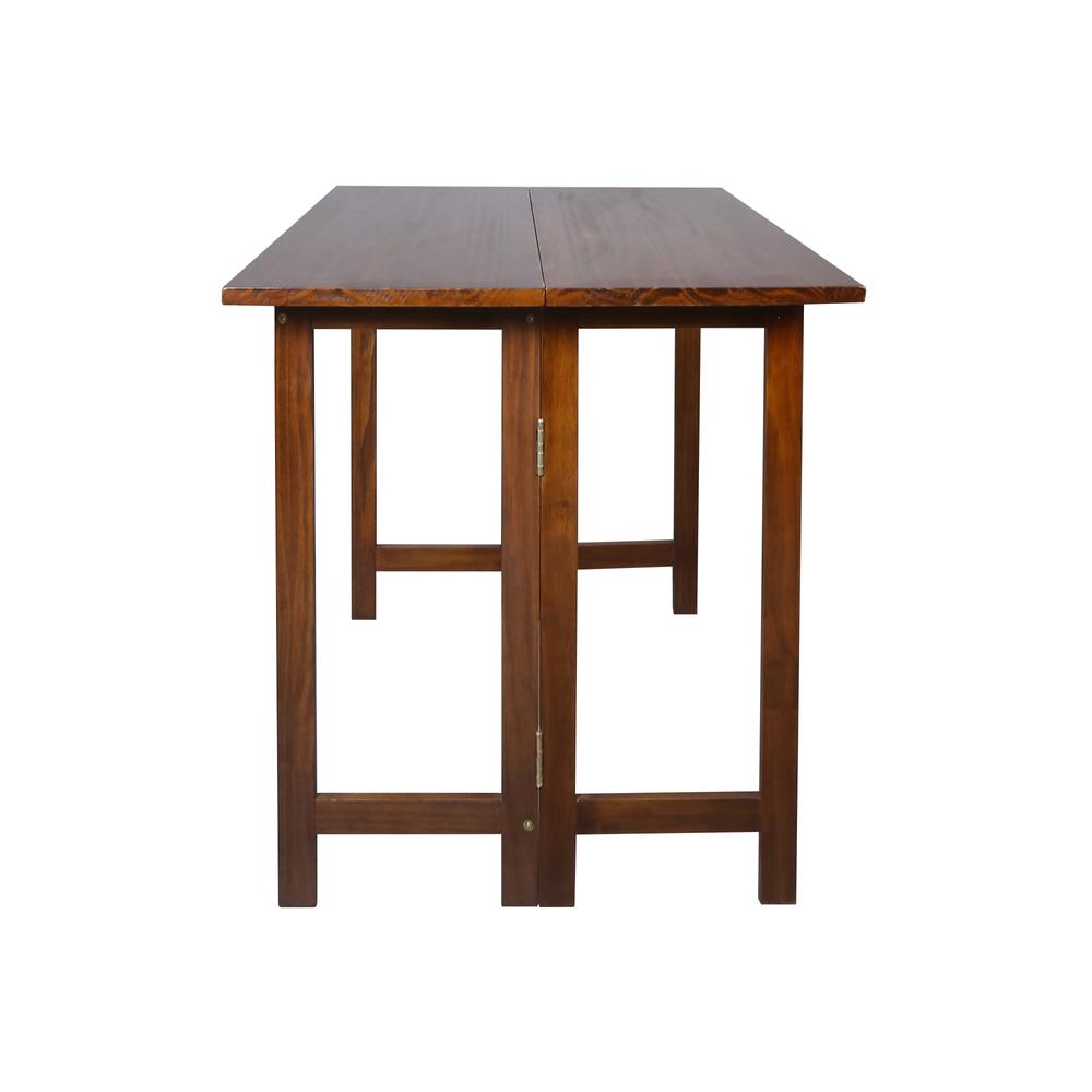 Solid Wood Folding Console to Dining Convertible Table. Picture 3