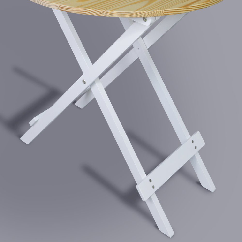 100% Solid Wood Round Folding Table. Picture 7