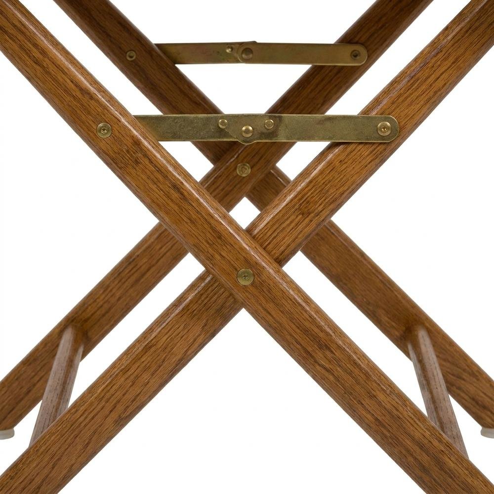 Beige Extra-Wide Director's Chair, Mission Oak Frame, 18-Inch Wide Seat. Picture 6