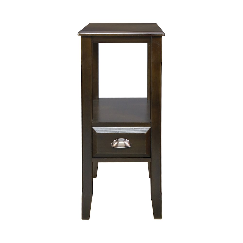 2-Tier Tall Side Table with Drawer - Java. Picture 3