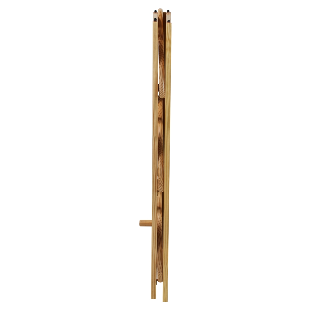 Montego 4-Shelf Corner Folding Bookcase-Natural. Picture 5