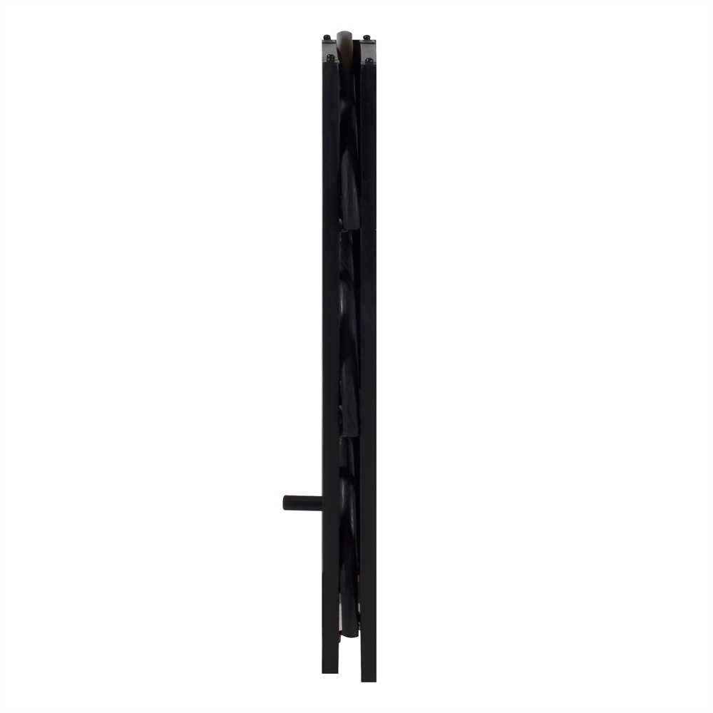 Montego 4-Shelf Corner Folding Bookcase-Black. Picture 5
