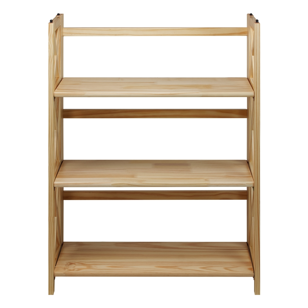 Montego 3-Shelf Folding Bookcase -Natural. Picture 2