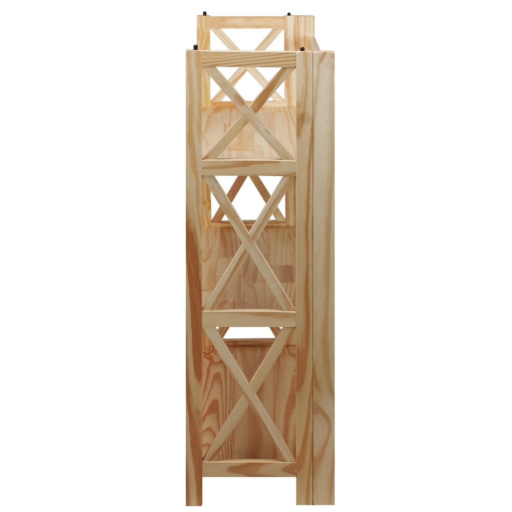 Montego 3-Shelf Folding Bookcase -Natural. Picture 3