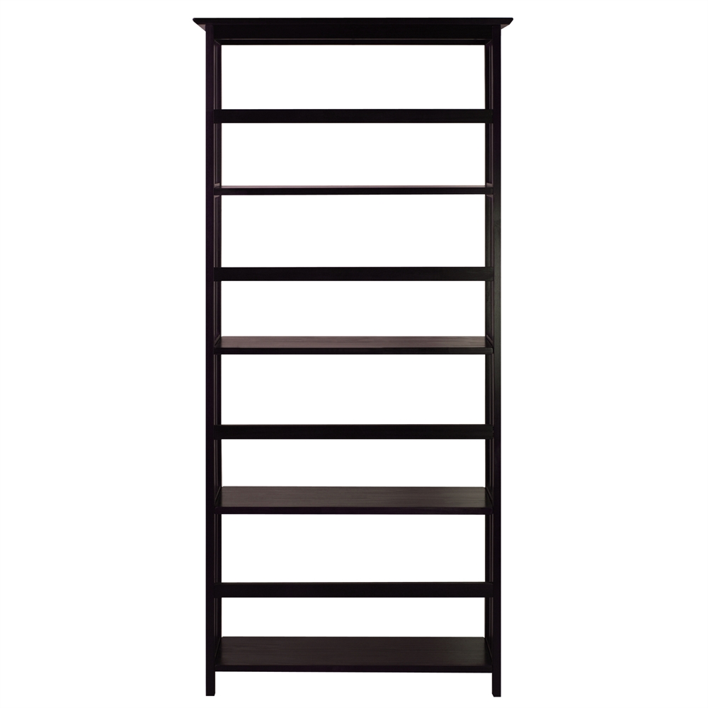 Mission Style 5-Shelf  Bookcase-Espresso. Picture 3