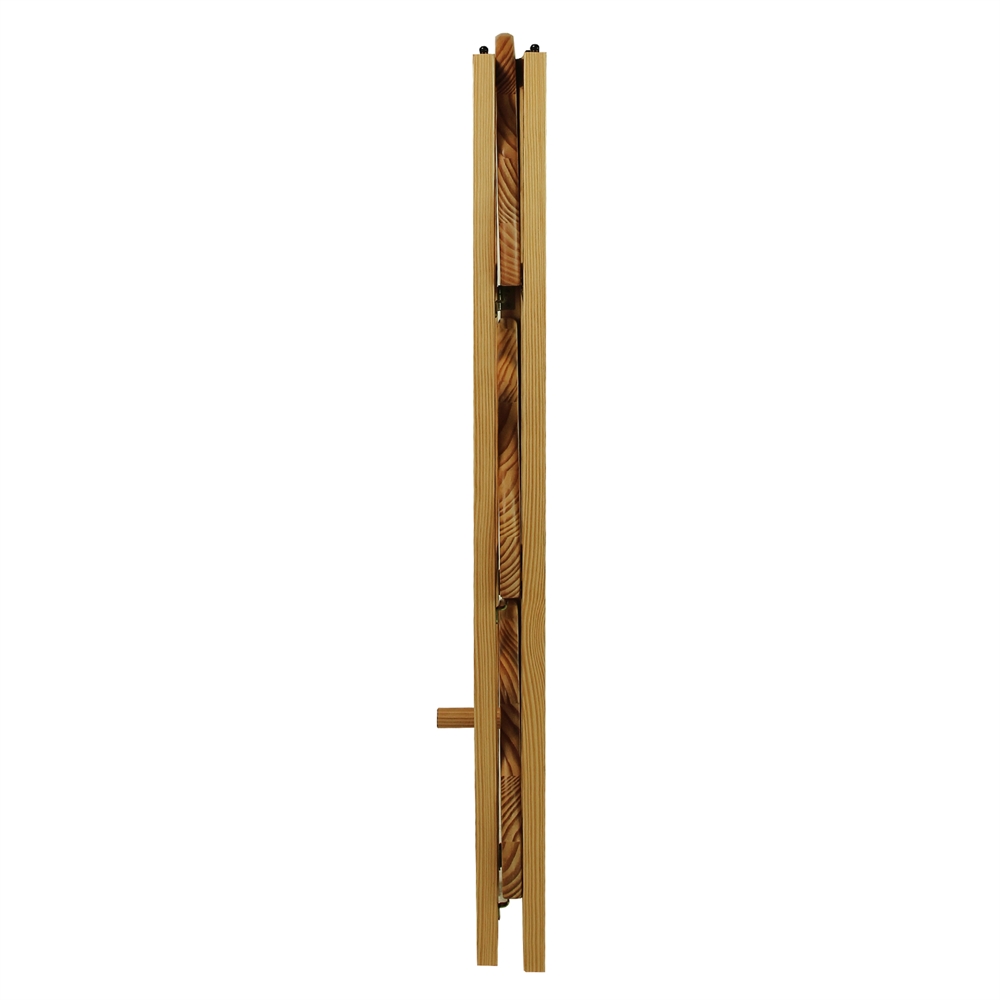 4-Shelf Corner Folding Bookcase-Natural. Picture 5
