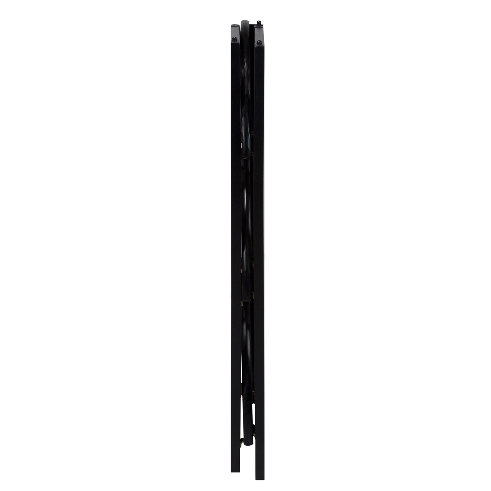 4-Shelf Corner Folding Bookcase-Black. Picture 5