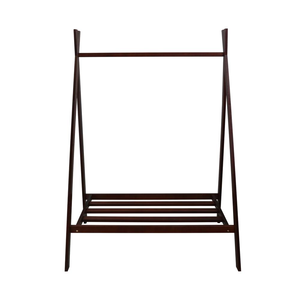 Teepee Coat Rack with Shelf - Truffle Brown. Picture 1