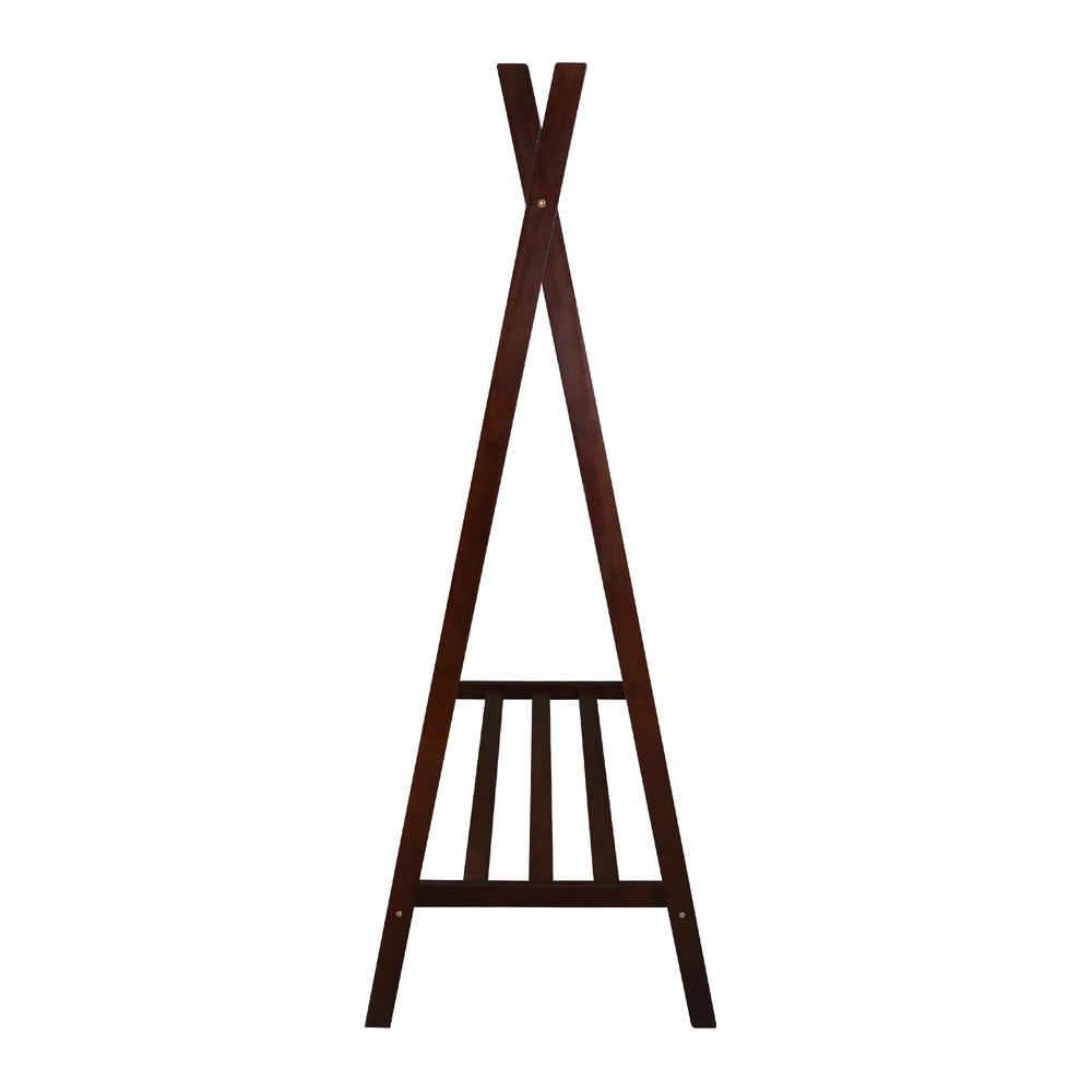 Teepee Coat Rack with Shelf - Truffle Brown. Picture 2
