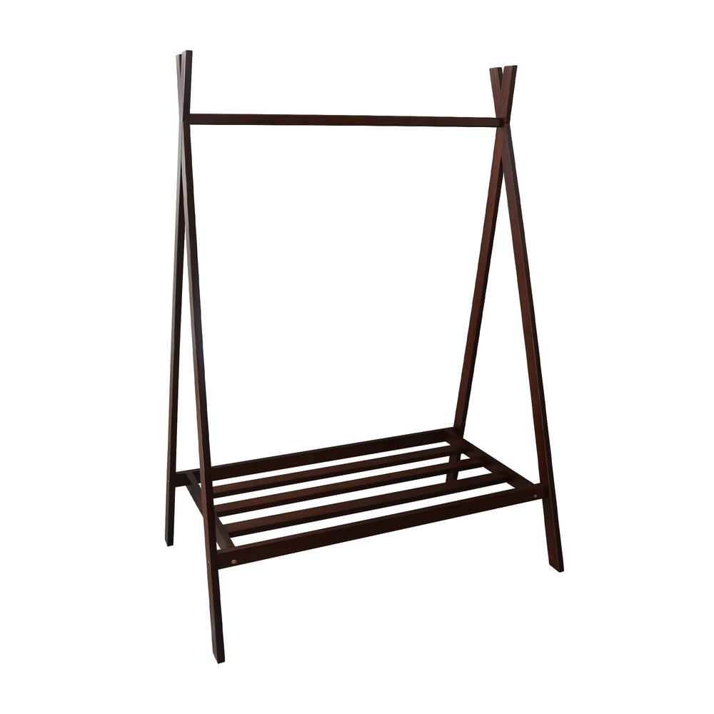 Teepee Coat Rack with Shelf - Truffle Brown. Picture 5