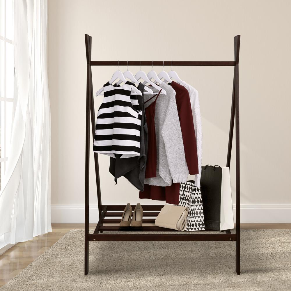 Teepee Coat Rack with Shelf - Truffle Brown. Picture 8