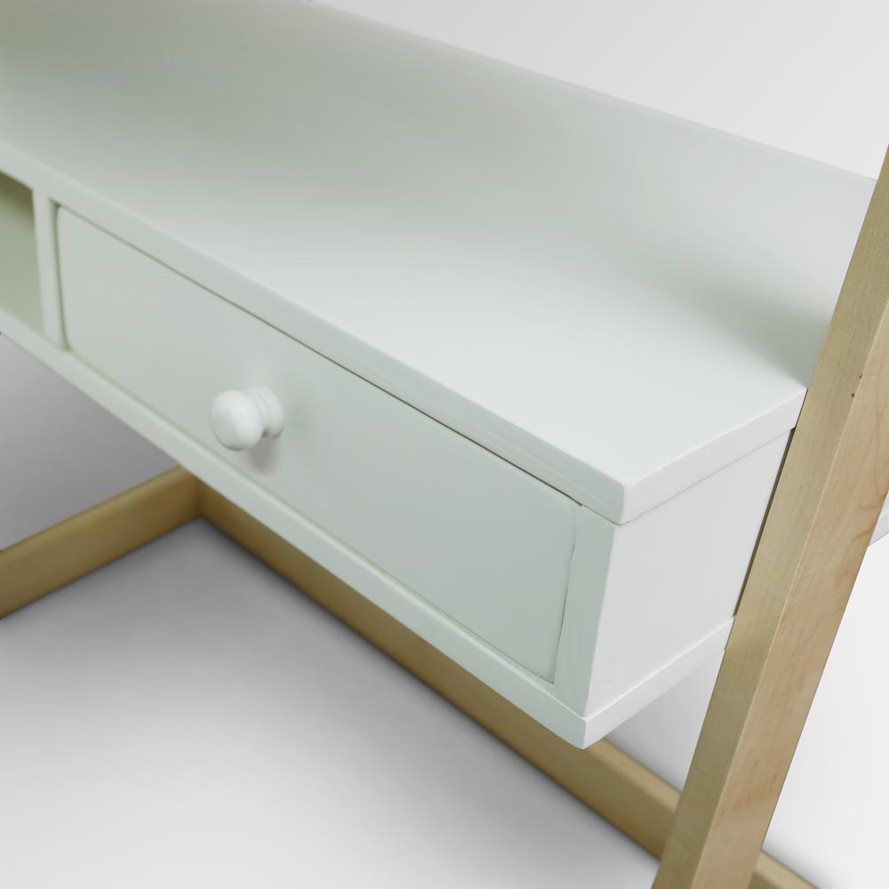 Freestanding Ladder Desk with Drawer, Solid American Maple Frame. Picture 8