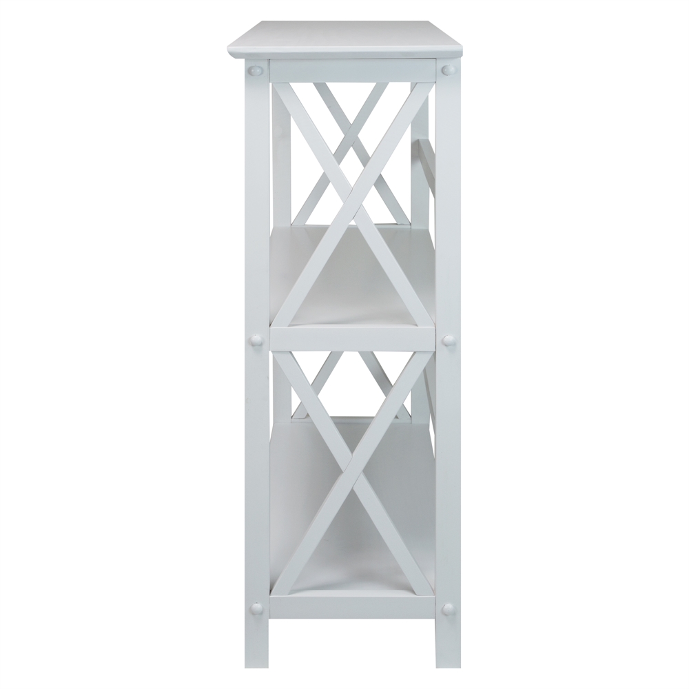 Montego 3-Shelf Bookcase-White. Picture 3