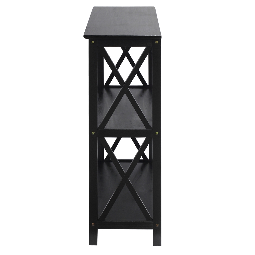 Montego 3-Shelf Bookcase-Black. Picture 3