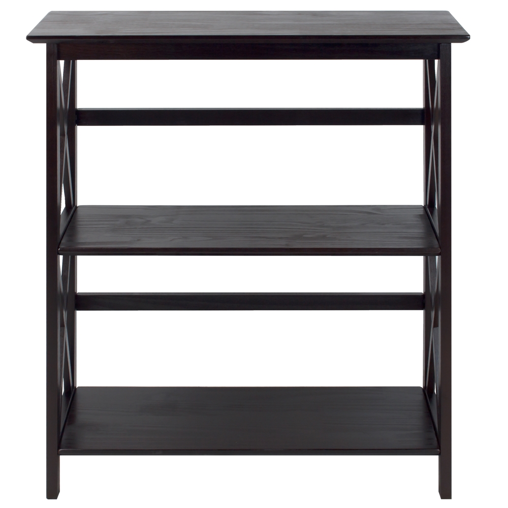 Montego 3-Shelf Bookcase-Espresso. Picture 1