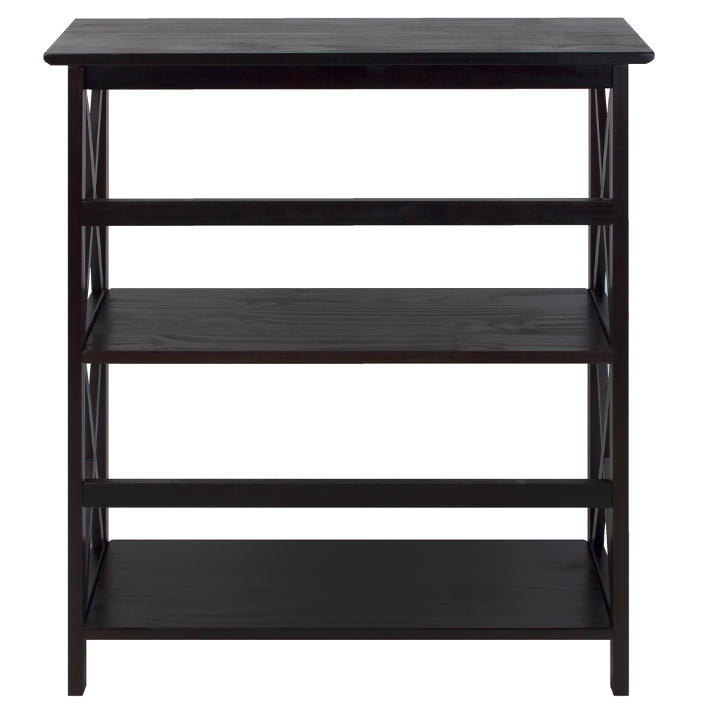 Montego 3-Shelf Bookcase-Espresso. Picture 3