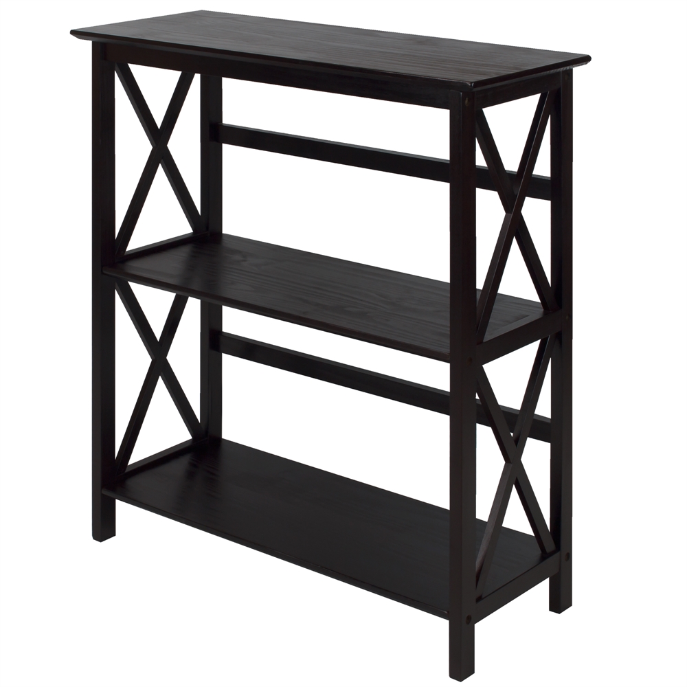Montego 3-Shelf Bookcase-Espresso. Picture 4