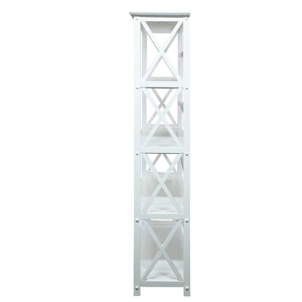 Montego 5-Shelf Bookcase-White. Picture 4