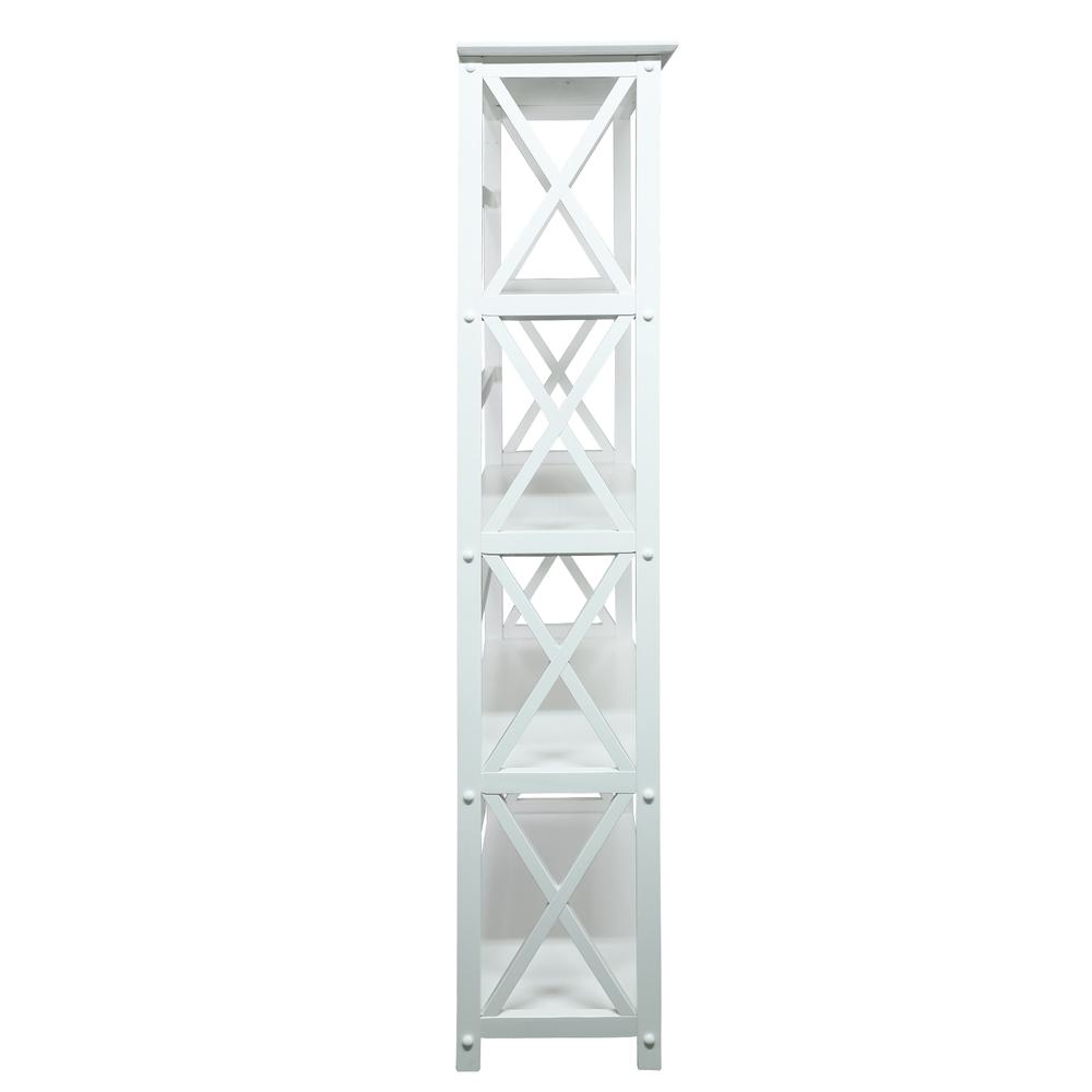 Montego 5-Shelf Bookcase-White. Picture 5