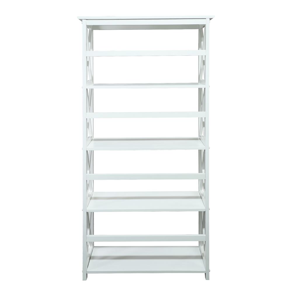 Montego 5-Shelf Bookcase-White. Picture 3