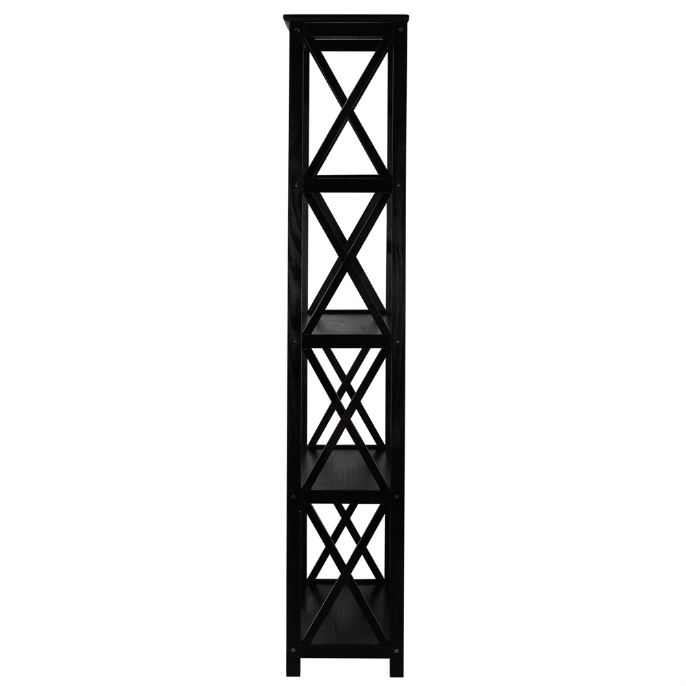 Montego 5-Shelf Bookcase-Black. Picture 2