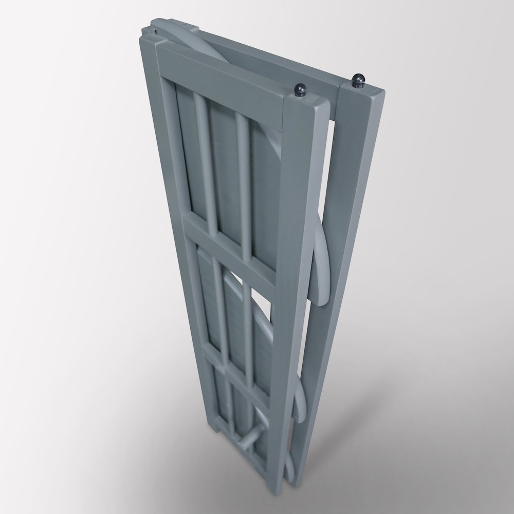 Casual Home Mission 4-Shelf Corner Folding Bookcase, Slate Gray. Picture 7