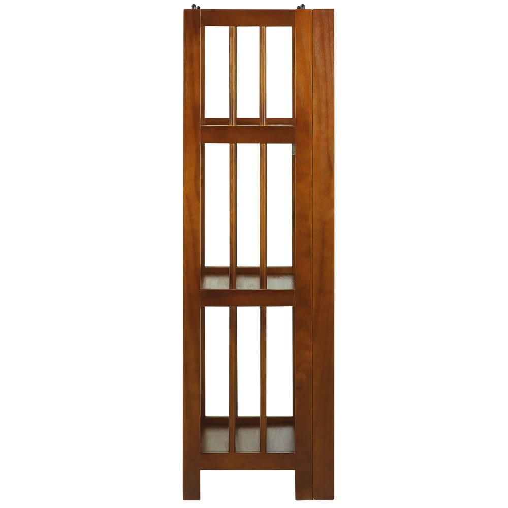 3-Shelf Folding Bookcase 14" Wide-Honey Oak. Picture 2