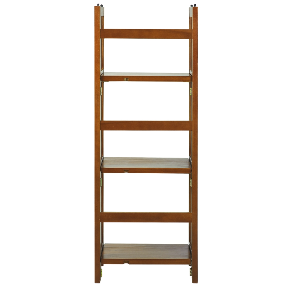 3-Shelf Folding Bookcase 14" Wide-Honey Oak. Picture 3