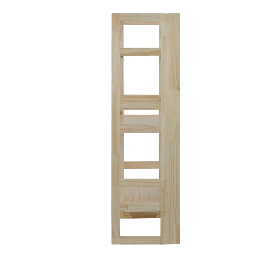 3-Shelf Folding Student Bookcase 20.75" Wide-Natural. Picture 3