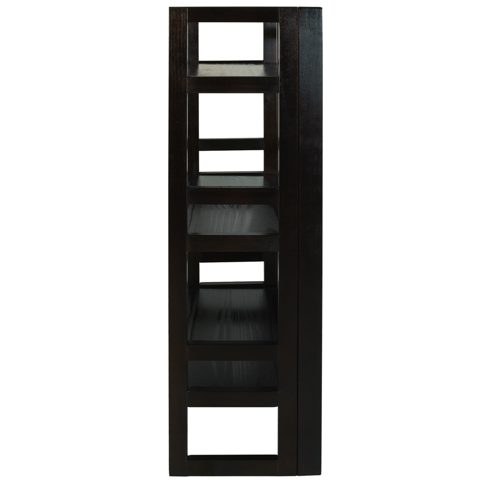 3-Shelf Folding Student Bookcase 20.75" Wide-Espresso. Picture 2