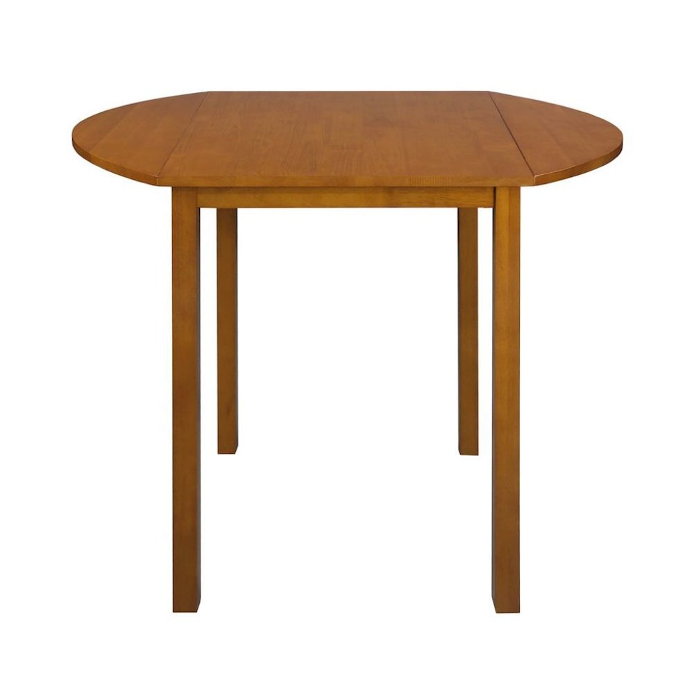 Oval Drop Leaf Folding Table with Walnut Wood Top and Rubberwood Frame. Picture 5