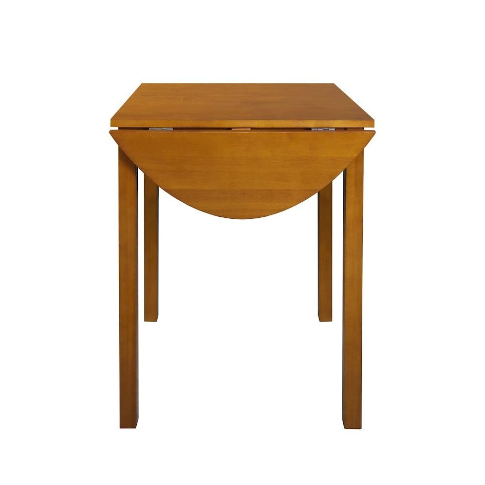 Oval Drop Leaf Folding Table with Walnut Wood Top and Rubberwood Frame. Picture 6