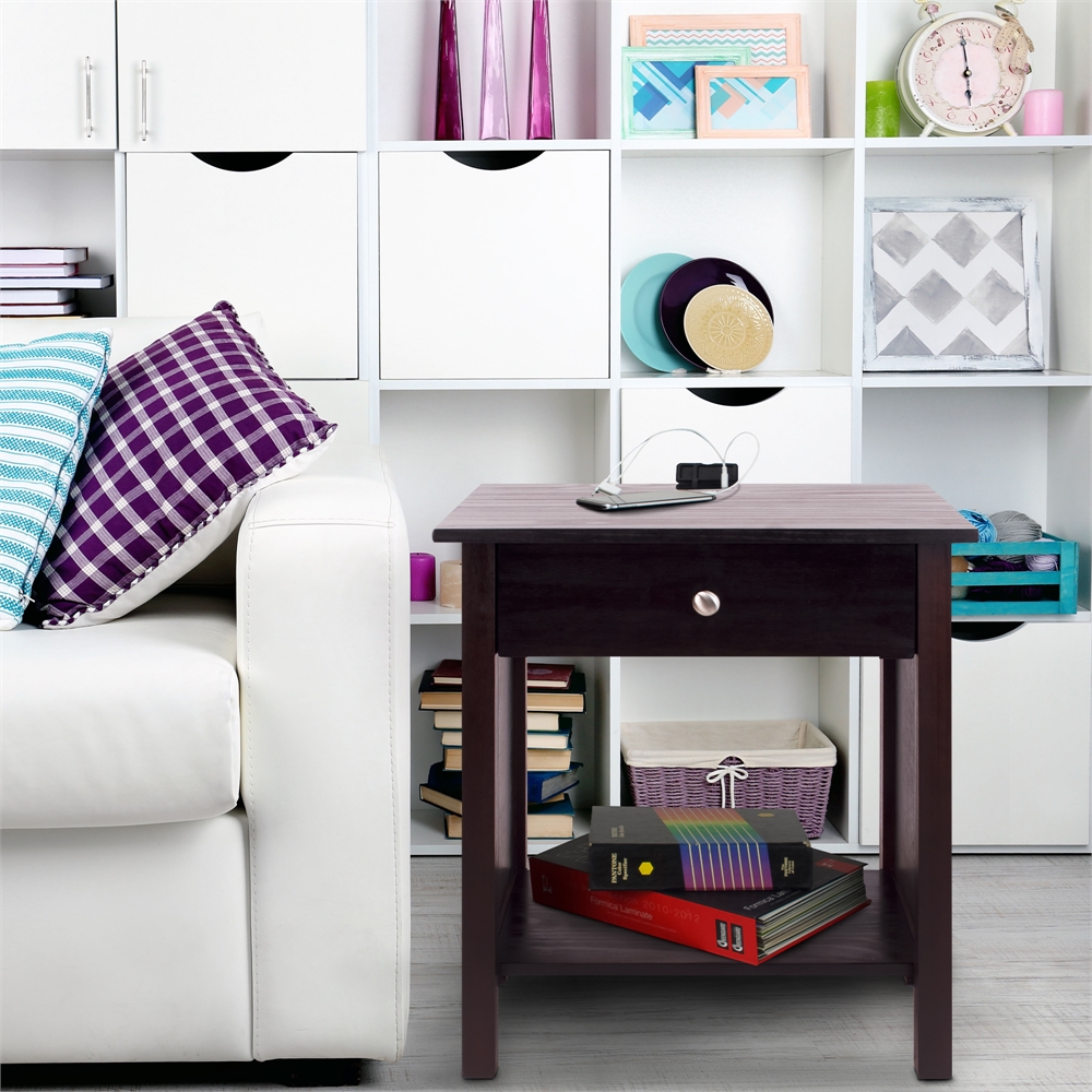 Vanderbilt Night Stand with USB Port- Espresso. Picture 8