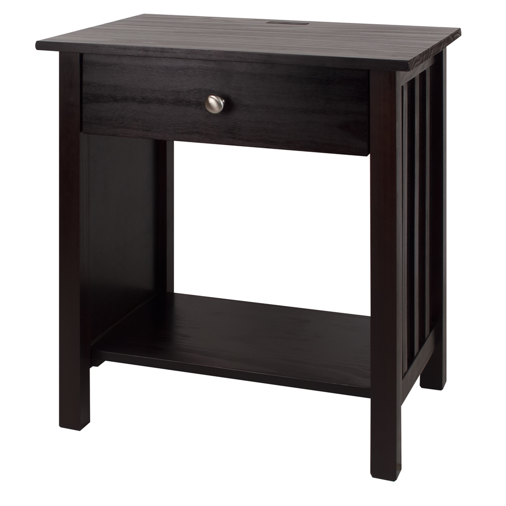 Vanderbilt Night Stand with USB Port- Espresso. Picture 1