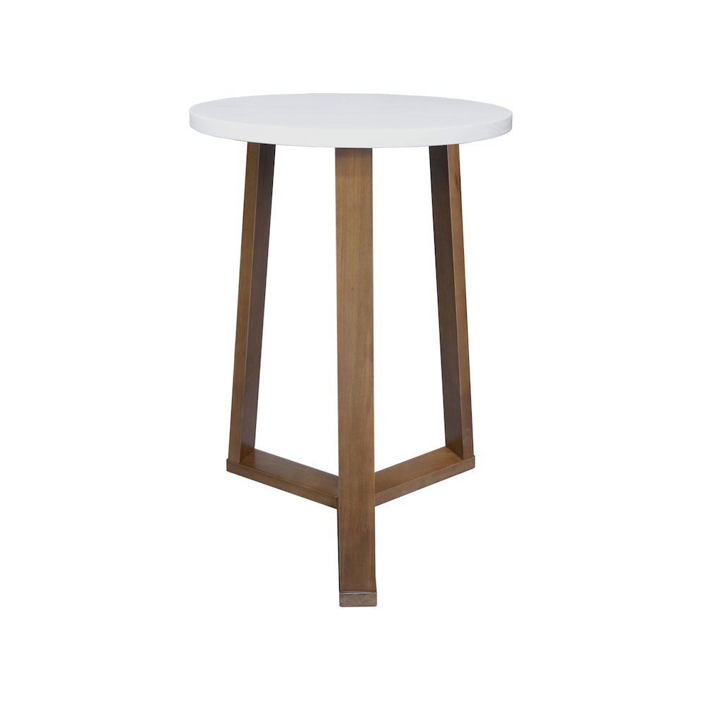 Aesthetic Tripod Round Side Table with Solid American Hardwood Legs, Walnut. Picture 1