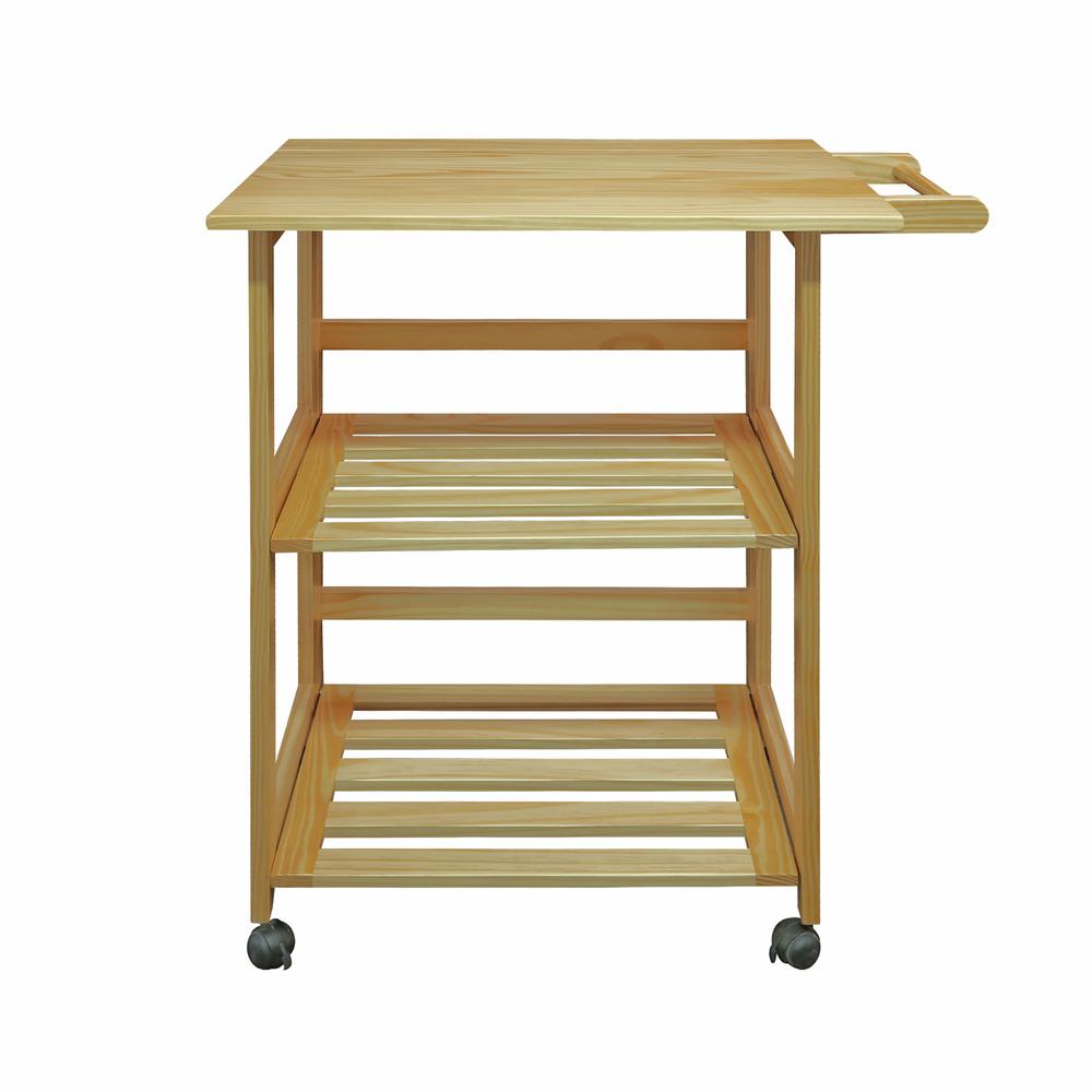 Trek Folding Kitchen Cart - Natural. Picture 1