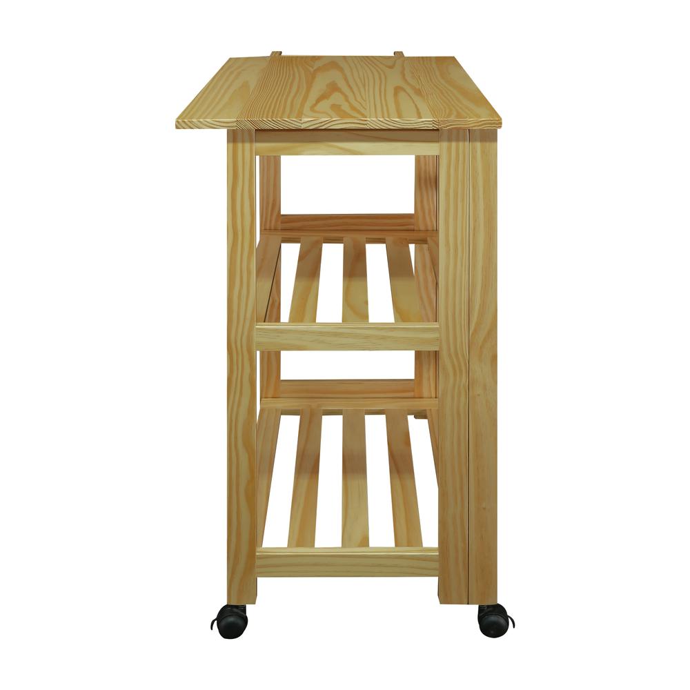 Trek Folding Kitchen Cart - Natural. Picture 2